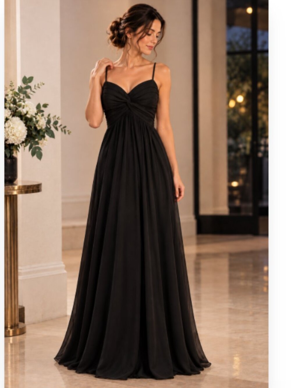 Azazie Jenelle Black Formal Homecoming Dress Size A10